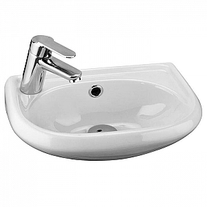 Умывальник Santek Бриз 40 1WH110442 с отверстием слева комплект креплений кольцо хром. Изображение - 2