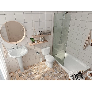 Умывальник Santek Бриз 60 1WH110466 с отверстием комплект креплений хром кольцо. Изображение - 2