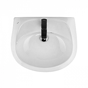 Умывальник Santek Бриз 50 1WH110451 с отверстием комплект креплений хромированное кольцо. Изображение - 2