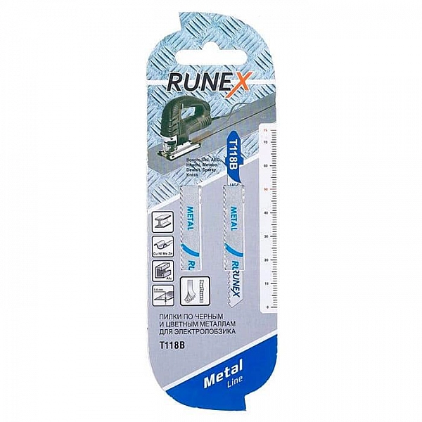 Пилки для лобзика Runex 555002-2 T118B HSS 75*50 мм 2 шт