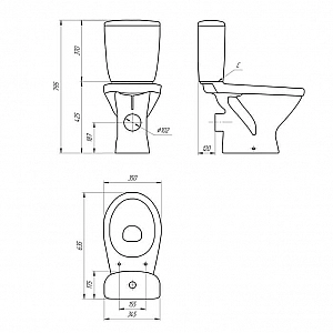Компакт-унитаз Cersanit Trento S-KO-TR011-3/6-PL-w белый. Изображение - 4