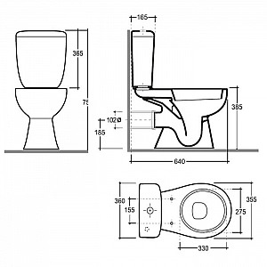 Компакт-унитаз Керамин Позитано белый Гранд МС арматура Инкоэр. Изображение - 4