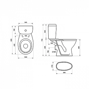Компакт-унитаз Santeri Pro 1P2155S000 белый. Изображение - 4
