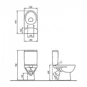 Компакт-унитаз Cersanit Yalla Clean On S-KO-YAL011-3/6-COn-S-DL-w. Изображение - 2
