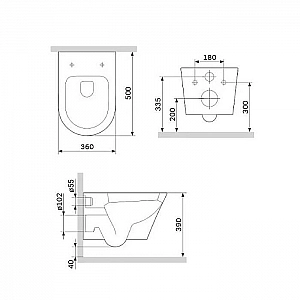 Унитаз подвесной AM.PM Sense FlashClean C741701SC. Изображение - 3