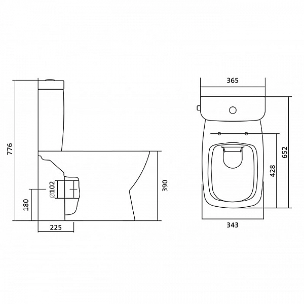 Компакт-унитаз Santek Нео rimless 1WH302418 белый