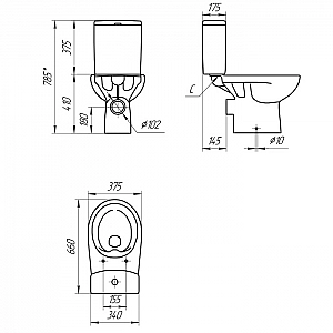 Компакт-унитаз Cersanit Nature Clean On 011 3/5 DPL EO slim 65410. Изображение - 10