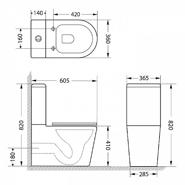 Компакт-унитаз Lauter W76 P-TRAP 21122762