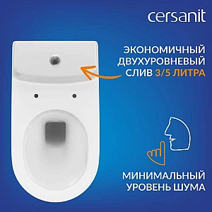 Компакт-унитаз Cersanit Moduo Vortex 011 3/5 DPL EO slim LP 69192. Изображение - 12