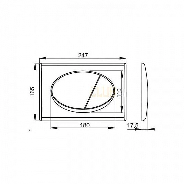 Кнопка для инсталляции Alcaplast M1721 хром глянцевая