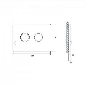 Кнопка для инсталляции Cersanit Accento Circle BU-ACN-CIR-PN/Cg пневматическая хром глянцевый. Изображение - 1
