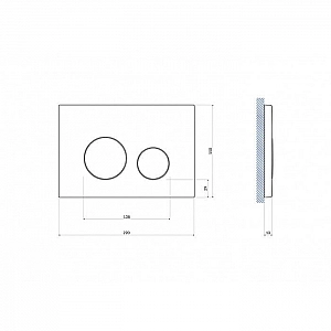 Кнопка для инсталляции Cersanit Twins 63523 пластик хром глянцевый. Изображение - 3