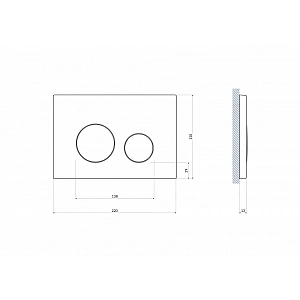 Кнопка для инсталляции Cersanit Twins 63535 пластик белый матовый. Изображение - 2