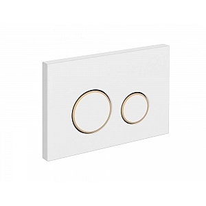 Кнопка для инсталляции Cersanit Twins 63535 пластик белый матовый. Изображение - 1