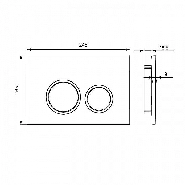 Кнопка для инсталляции Iddis Unifix 003 UNI03WBi77 универсальная белая