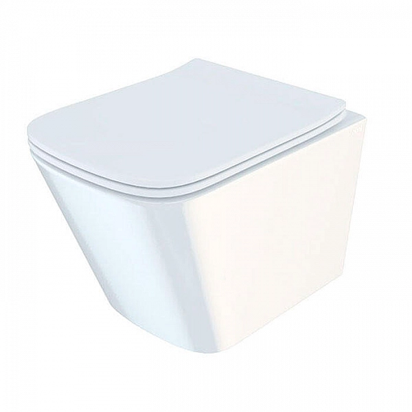 Унитаз подвесной Iddis Bild BILRDSEi25 безободковый с тонким сиденьем из дюропласта с EasyFix и SoftClose