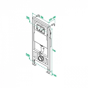 Инсталляция Iddis Neofix NEO0000i32 рамная для подвесного унитаза универсальная. Изображение - 1