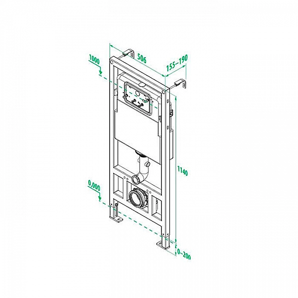 Инсталляция Iddis Neofix NEO0000i32 рамная для подвесного унитаза универсальная