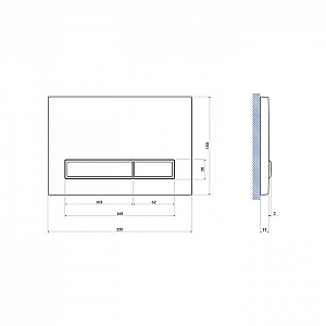 Кнопка для инсталляции Cersanit Blick 64078 хром матовый. Изображение - 2