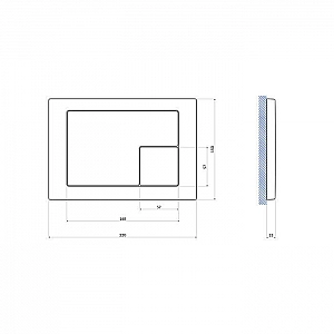 Кнопка для инсталляции Cersanit Corner 64077 белая. Изображение - 3