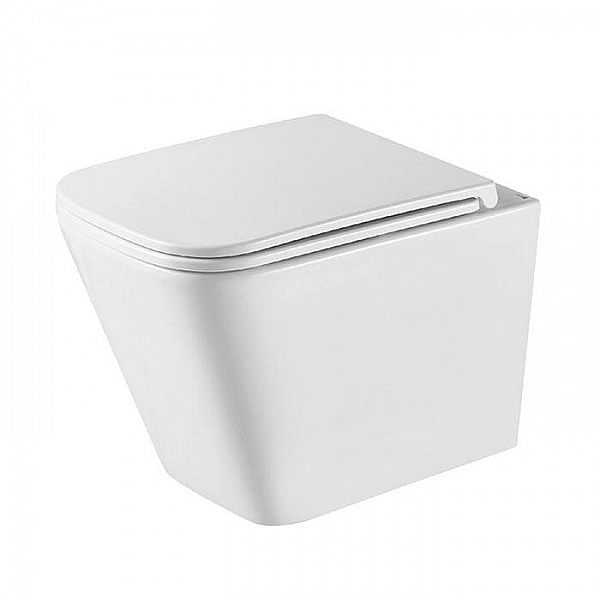 Унитаз подвесной Lemark Florex 9614001 безободковый с сиденьем микролифт белый глянец