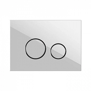 Кнопка для инсталляции Cersanit Twins 64116 стекло белый