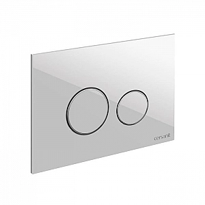 Кнопка для инсталляции Cersanit Twins 64116 стекло белый. Изображение - 1