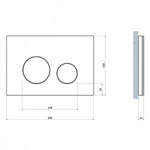 Кнопка для инсталляции Cersanit Twins 64116 стекло белый. Изображение - 4