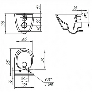 Унитаз подвесной с инсталляцией Cersanit City Smart CO DPL EO Slim Vector LP 64917. Изображение - 14