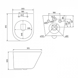 Комплект 3 в 1 Iddis BASC020i73 подвесной унитаз Calipso CALRNSEi25, инсталляция Profix PRO0000i32, клавиша смыва OPH00GCi32K. Изображение - 11