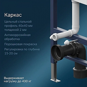 Инсталляция AM.PM PrimeFit I012709.0151 хром глянцевый с кнопкой смыва. Изображение - 3