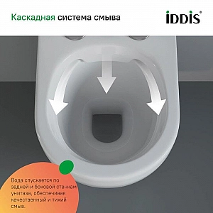Комплект 3 в 1 Iddis BASB010i73 подвесной унитаз Iddis BLARNSEi25, инсталляция Profix, клавиша смыва OPH00GCi32K. Изображение - 3