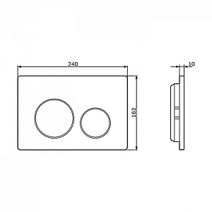 Клавиша смыва AM.PM PrimeFit L I090101 белая глянцевая. Изображение - 2