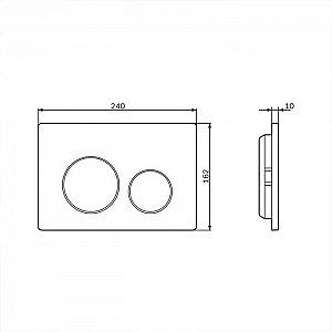 Клавиша смыва AM.PM I090138 черная матовая. Изображение - 2