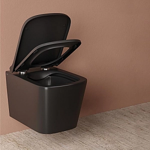 Унитаз подвесной Iddis Bild BILR2BMi25 безободковый черный. Изображение - 5