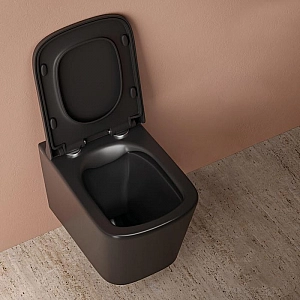 Унитаз подвесной Iddis Bild BILR2BMi25 безободковый черный. Изображение - 6