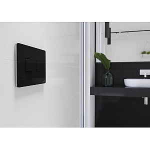 УЦЕНКА Кнопка для инсталляции Cersanit Accento Circle 63839 для Aqua 50 пневматическая пластик черный матовый. Изображение - 4