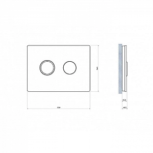 УЦЕНКА Кнопка для инсталляции Cersanit Accento Circle 63839 для Aqua 50 пневматическая пластик черный матовый. Изображение - 3