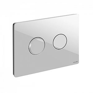 Кнопка для инсталляции Cersanit Accento Circle пневматическая стеклянная белый глянец. Изображение - 2