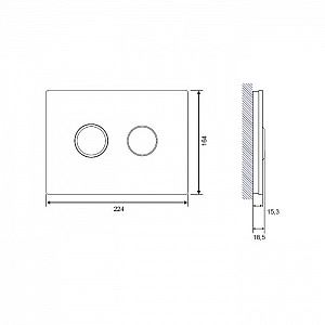 Кнопка для инсталляции Cersanit Accento Circle пневматическая стеклянная белый глянец. Изображение - 3