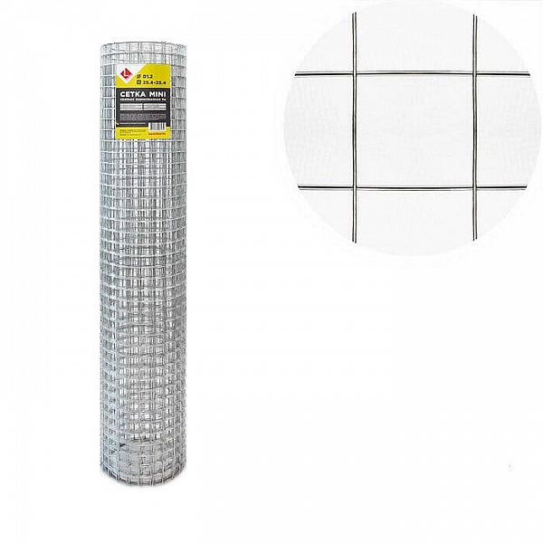 Сетка сварная Lihtar 1.2 мм 25.4*25.4 мм 1*5 м оцинкованная