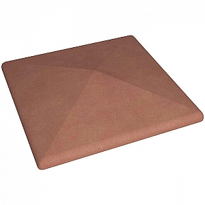 Плита накрывочная столбовая скругленная шагрень РуБелЭко ПНС45-5 450*450*80 мм шоколад
