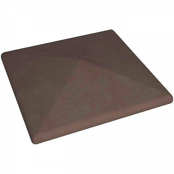 Плита накрывочная столбовая скругленная шагрень РуБелЭко ПНС45-6 450*450*80 мм графит
