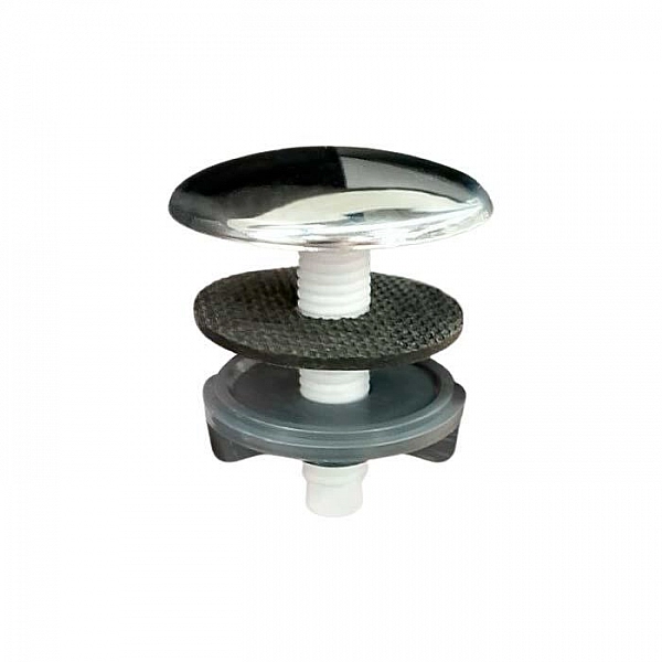 Заглушка для умывальника пластиковая хром 121549