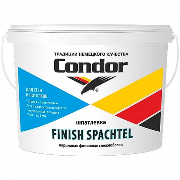 Шпатлевка Condor Finish Spachtel белая 16 кг