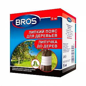 Клеевая ловушка от насекомых Bros липкий пояс для деревьев 5 м