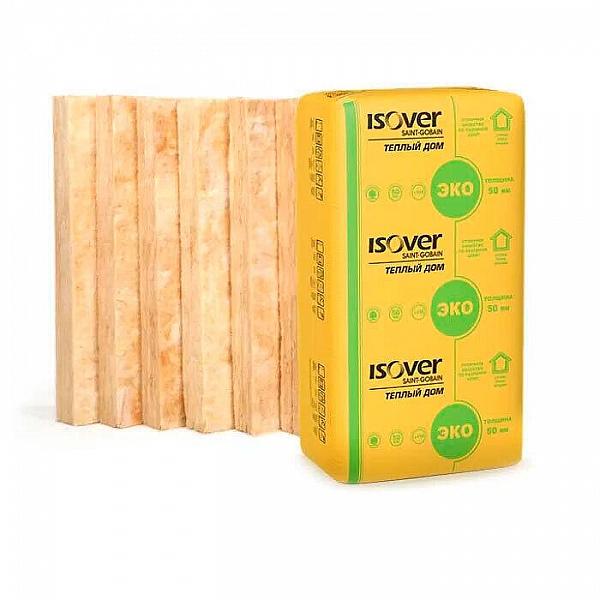 Минеральная вата Isover Теплый дом Warm House Slab 100*610*1170 мм 4.99 м.кв