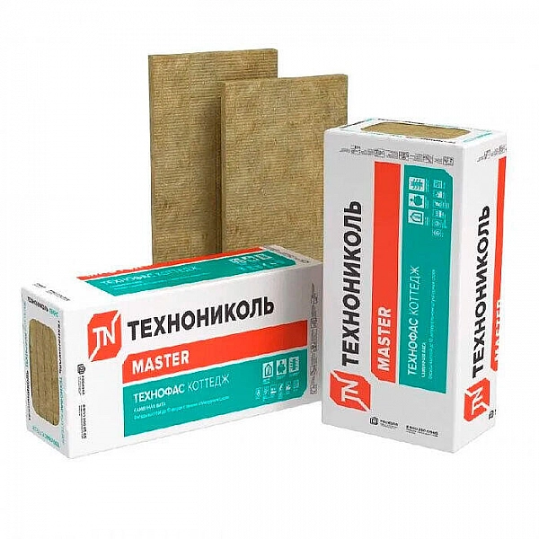 Минеральная вата ТехноНиколь Технофас Коттедж 1200*600*100 мм 2.16 м.кв