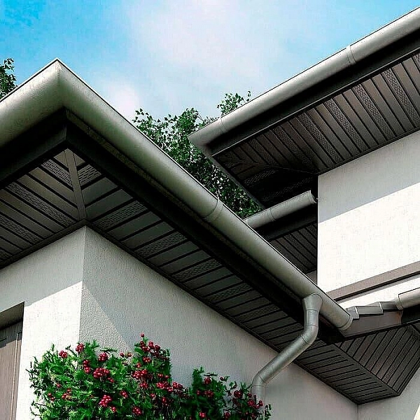 Софит Ю-Пласт Классик Графитовый с частичной перфорацией 3 м