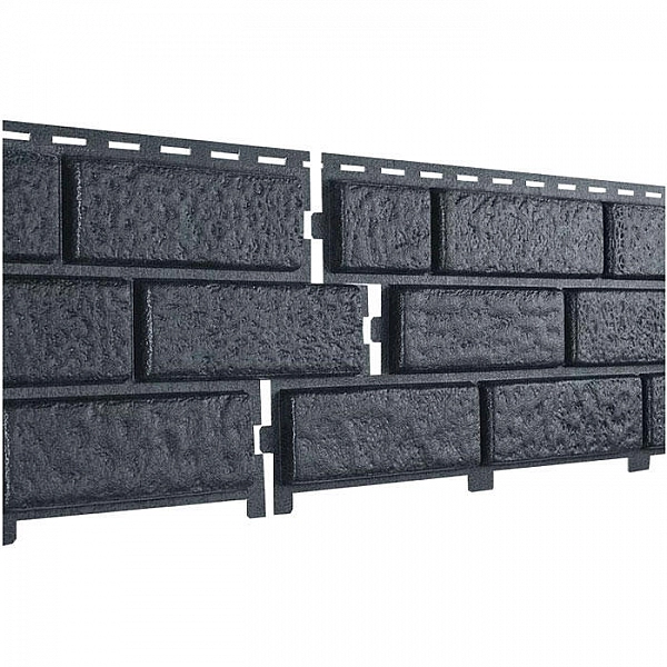 Фасадная панель Ю-Пласт Стоун-Хаус Кирпич графитовый с двойным замком 3.025 м